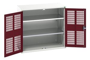 16926762.** verso ventilated door cupboard with 2 shelves. WxDxH: 1050x550x1000mm. RAL 7035/5010 or selected